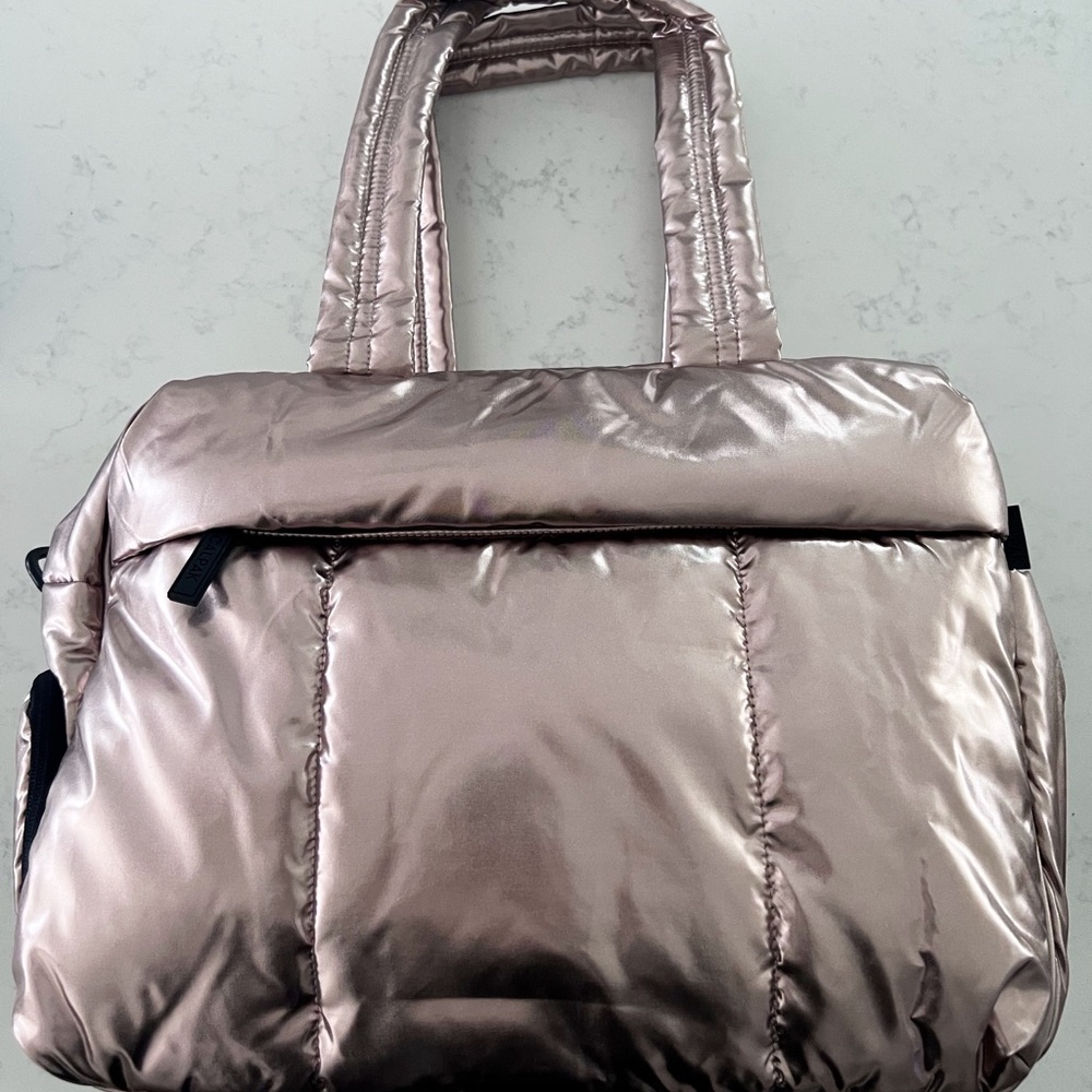 Calpak Rare Metallic Gold Luka Duffel Overnight Gym Bag NWOT
